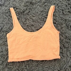 peach cropped tank top